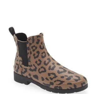 HUNTER chelsea cheetah rain boot